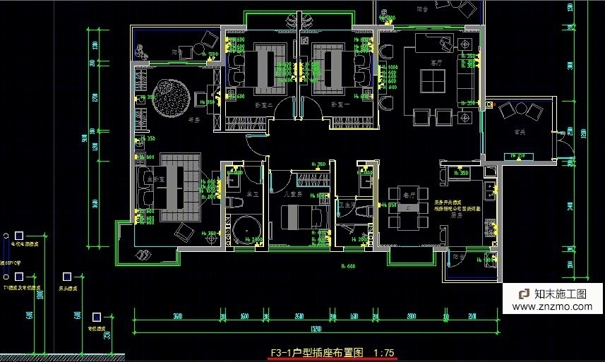 一套完整的家装施工图cad施工图下载【ID:36907360】