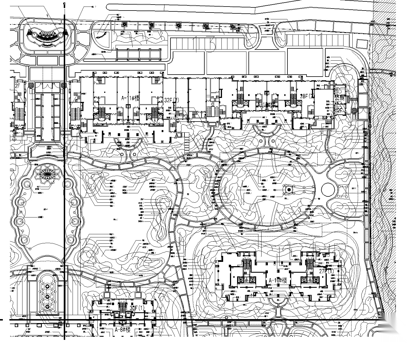 [浙江]绍兴绿城百合花园植物CAD施工图施工图下载【ID:161034148】