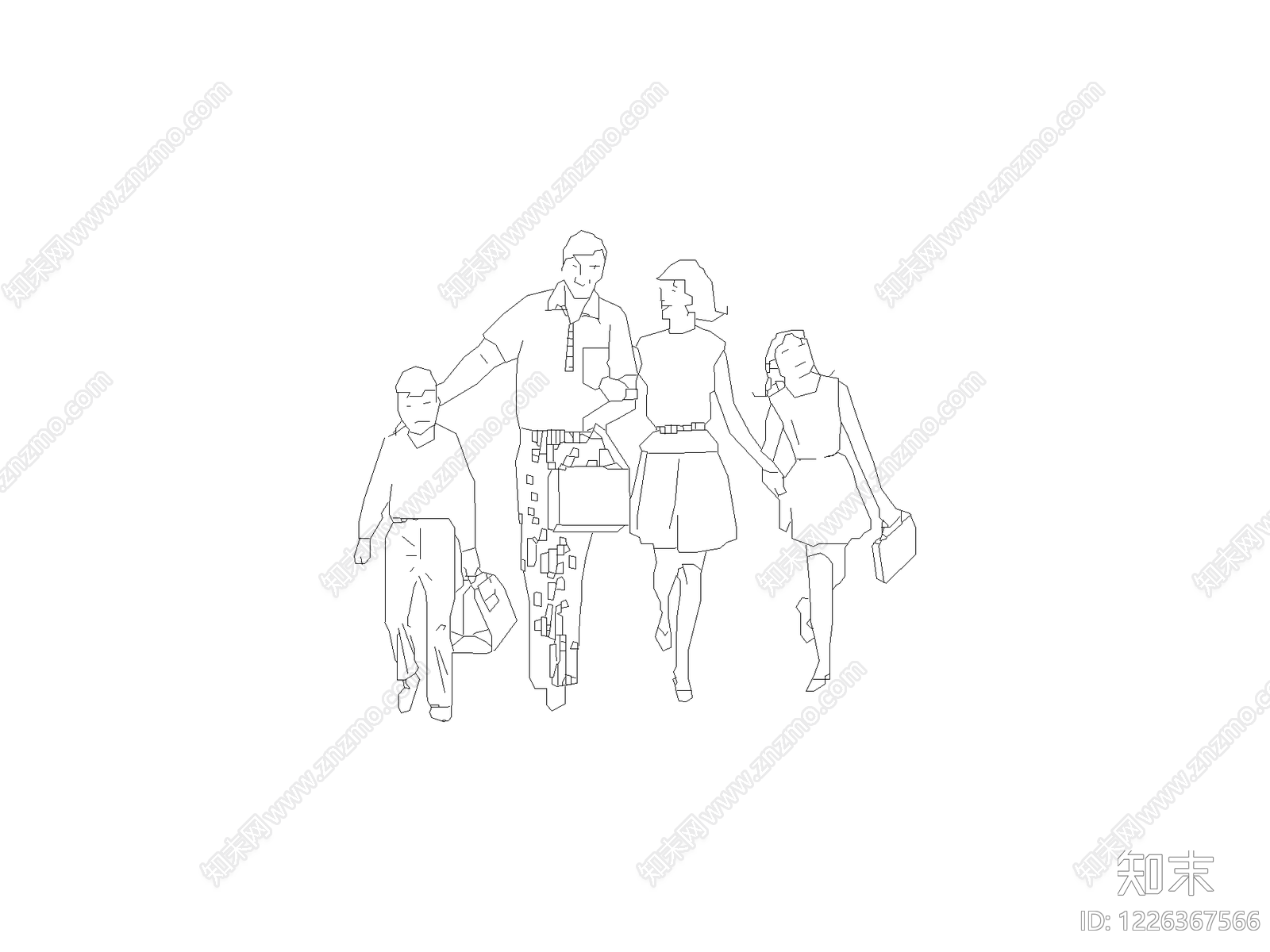 人物cad施工图下载【ID:1226367566】