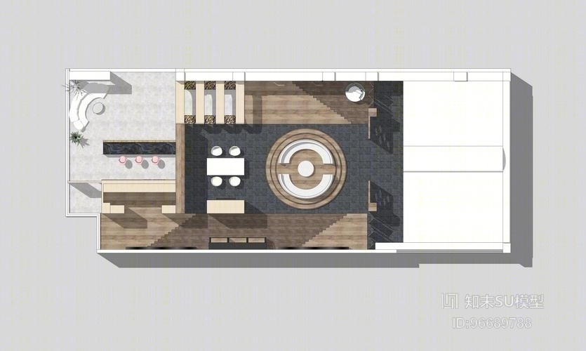 柏金地板展厅室内设计SU模型下载【ID:96689788】