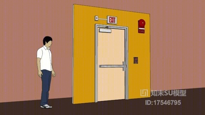 单开门SU模型下载【ID:219236329】