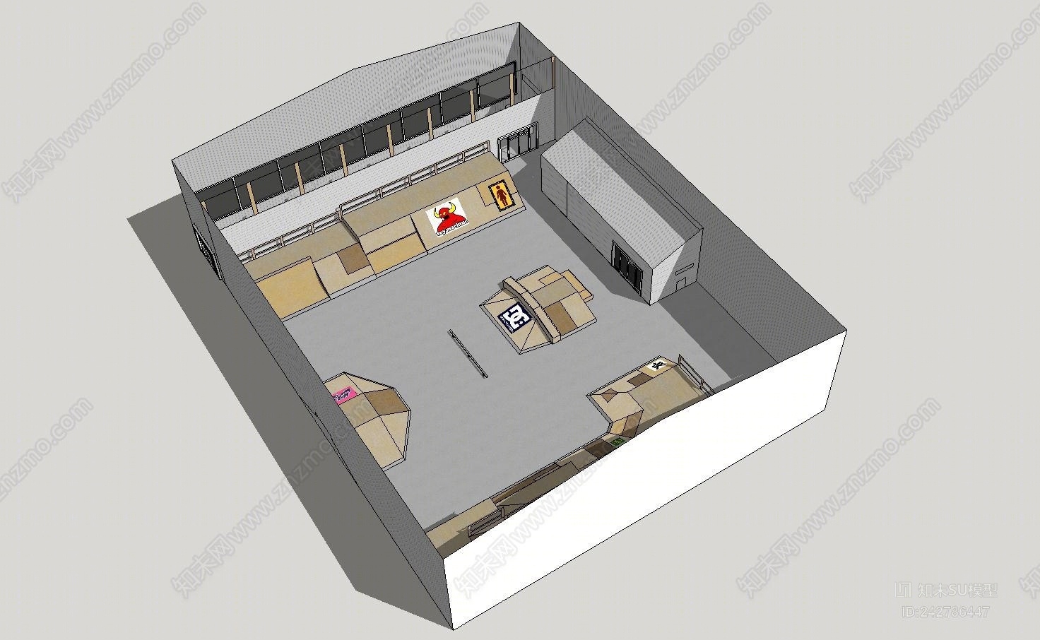 体育馆SU模型下载【ID:242786447】