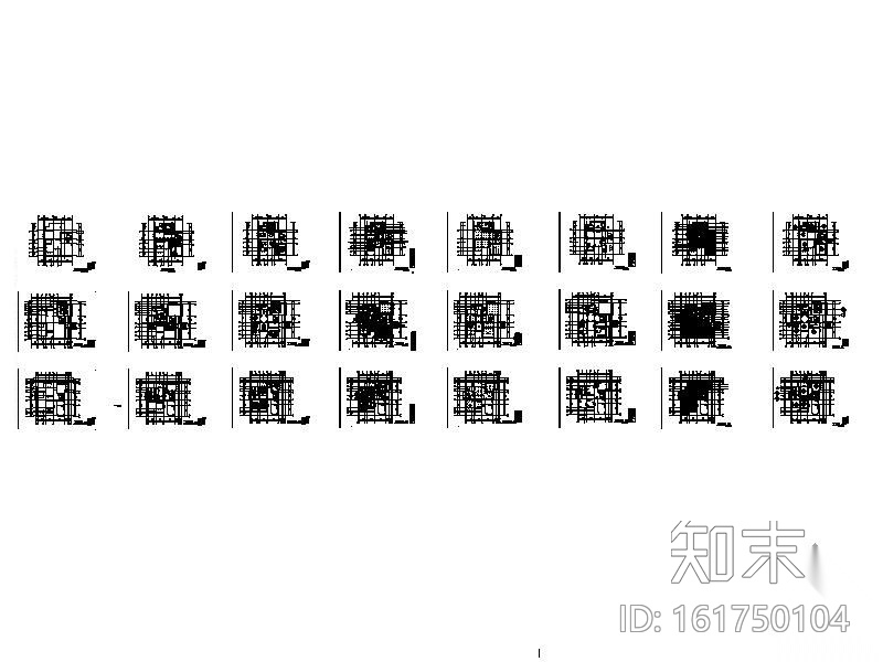 某三层欧式风格别墅装修施工图cad施工图下载【ID:161750104】