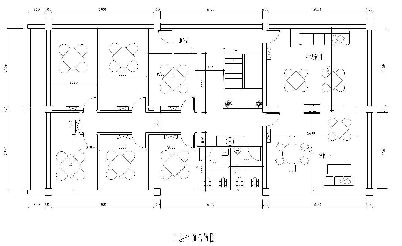 [广西]西新中式风格茶楼室内装修全套图纸cad施工图下载【ID:160707138】