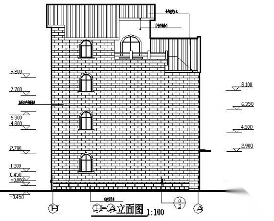 某三层独立式别墅建筑施工图cad施工图下载【ID:149919151】