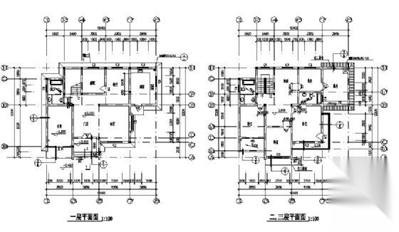 某三层独立式别墅建筑施工图cad施工图下载【ID:149919151】