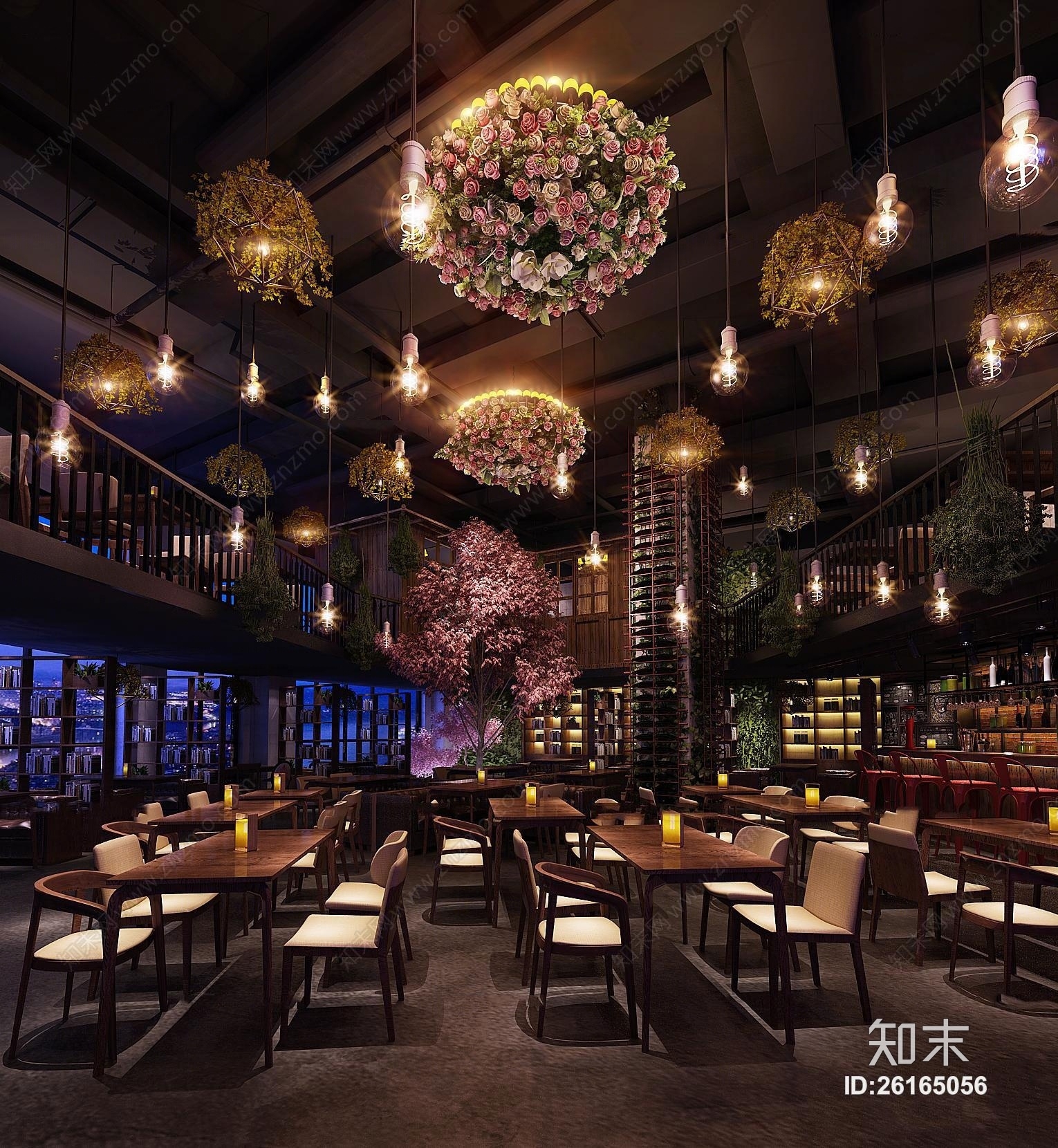 工业风主题餐厅3D模型下载【ID:26165056】