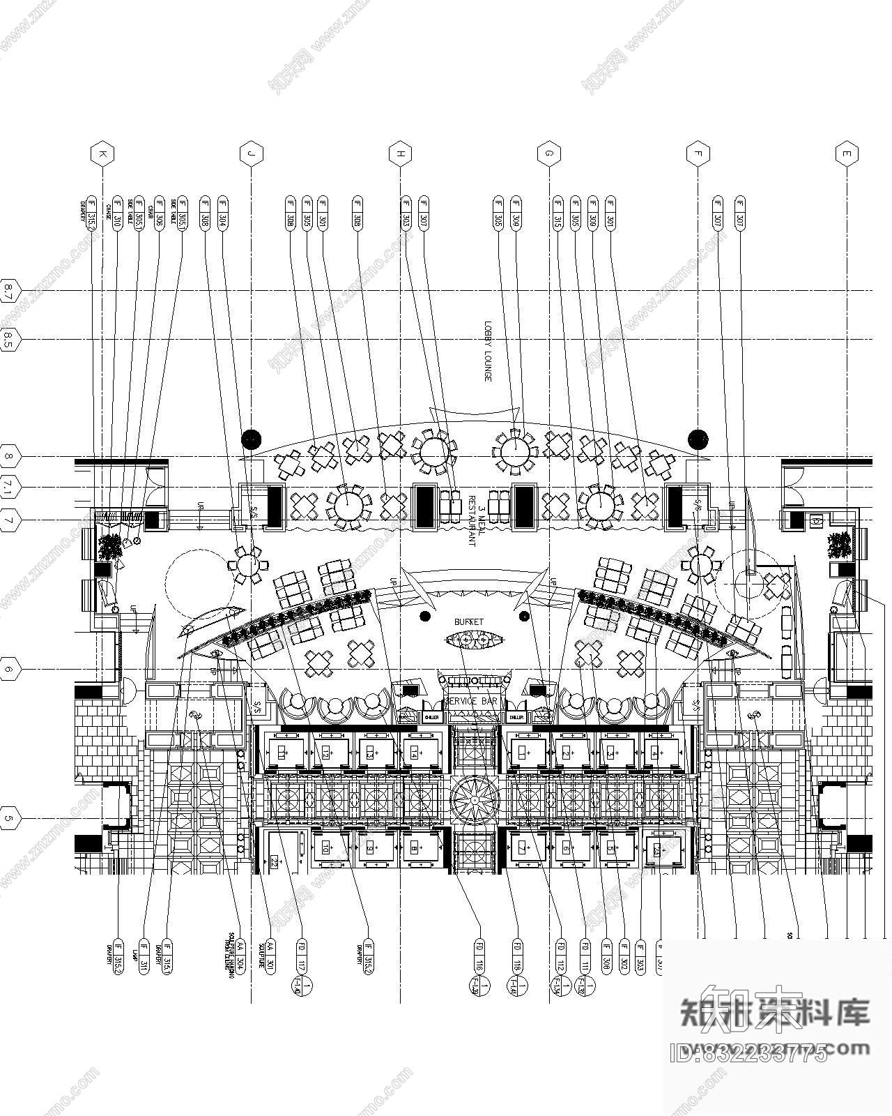 图块/节点北京金融街某大酒店设计平面图cad施工图下载【ID:832233775】