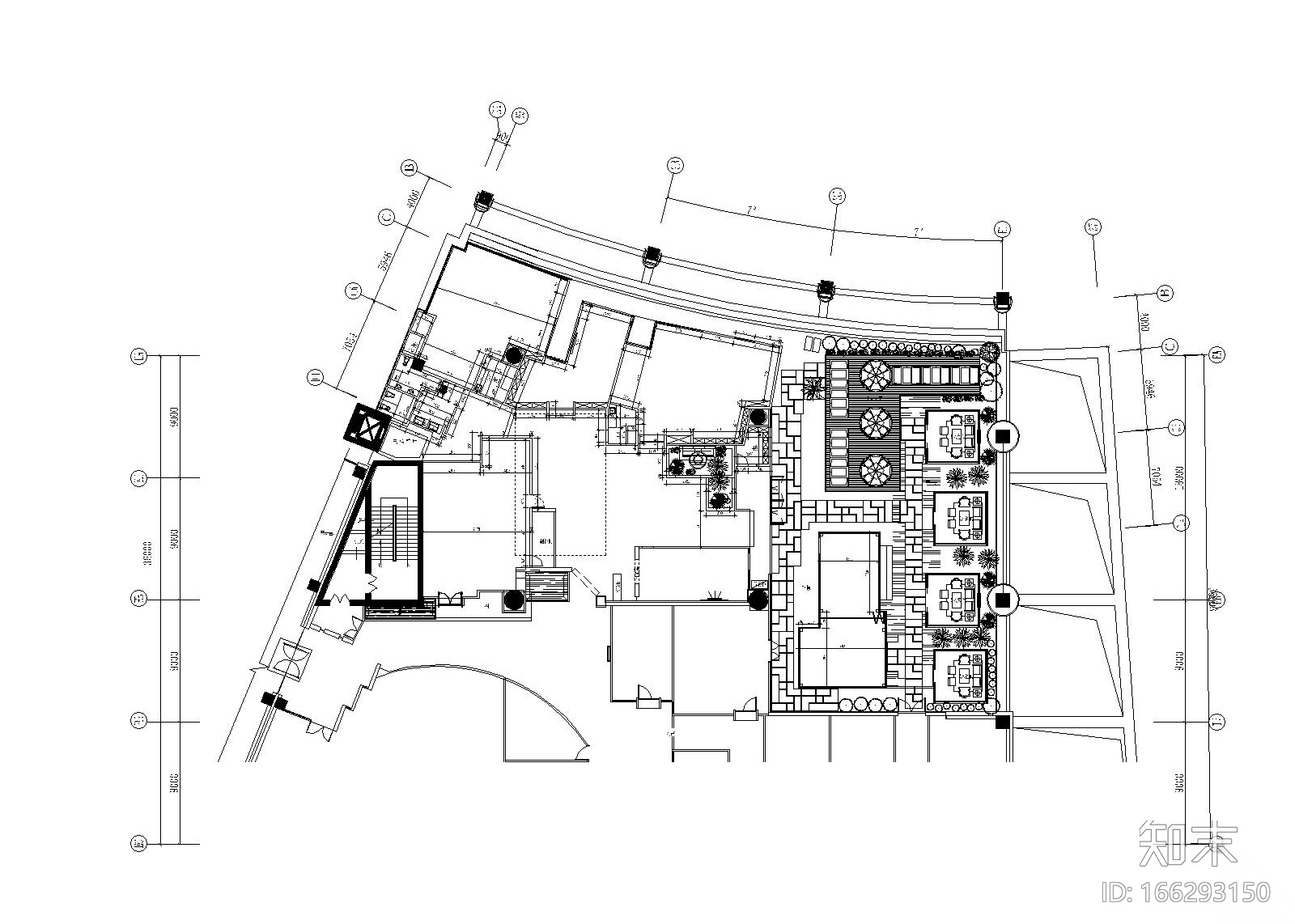 混搭风格茶餐厅室内装修全套施工图附效果图cad施工图下载【ID:166293150】