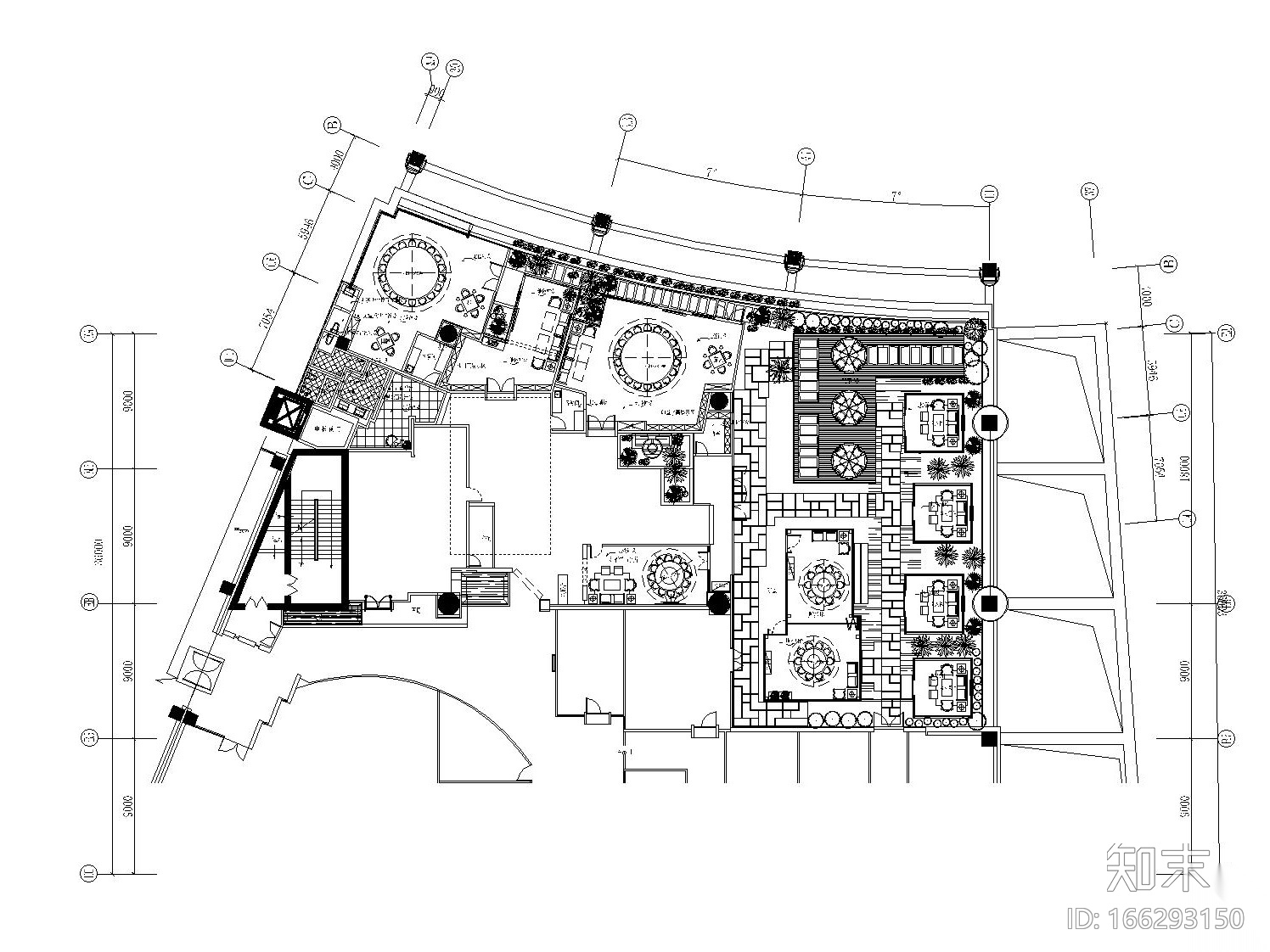 混搭风格茶餐厅室内装修全套施工图附效果图cad施工图下载【ID:166293150】