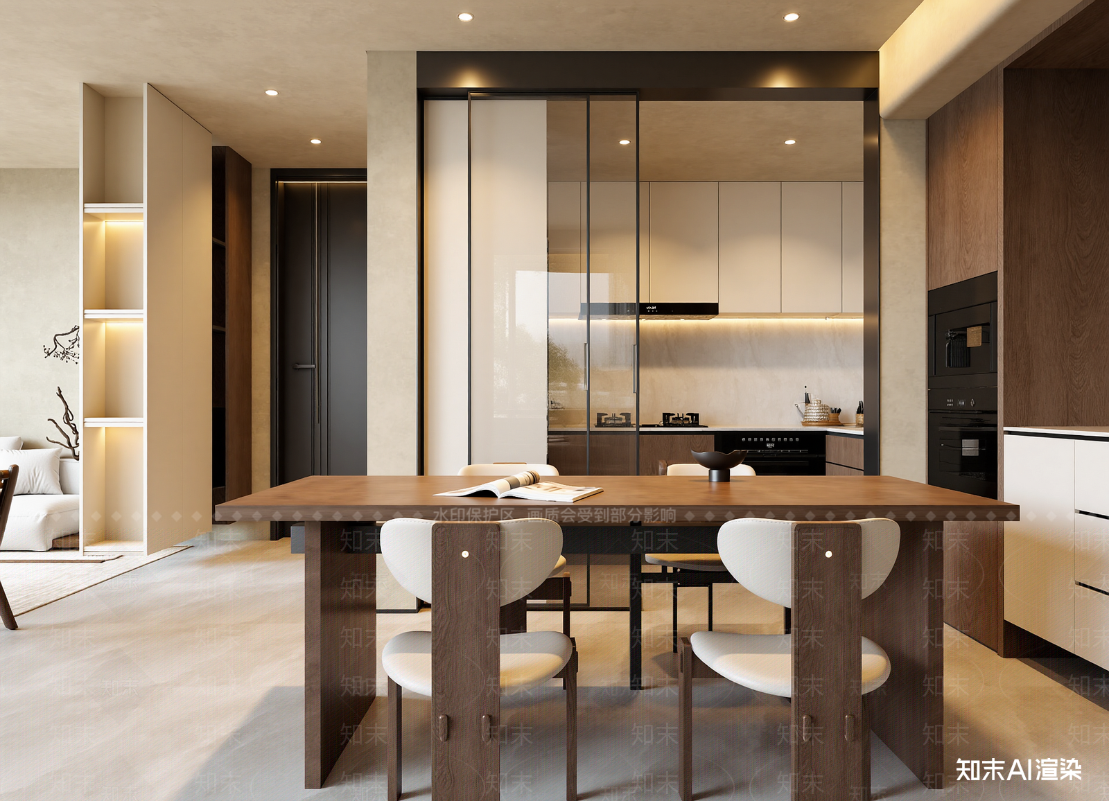 复古家居餐厅3D模型下载【ID:1214813355】