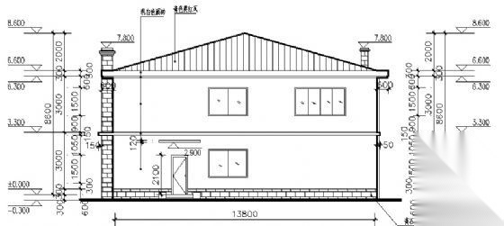 某二层小别墅建筑方案图cad施工图下载【ID:149919172】