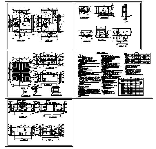 某二层小别墅建筑方案图cad施工图下载【ID:149919172】