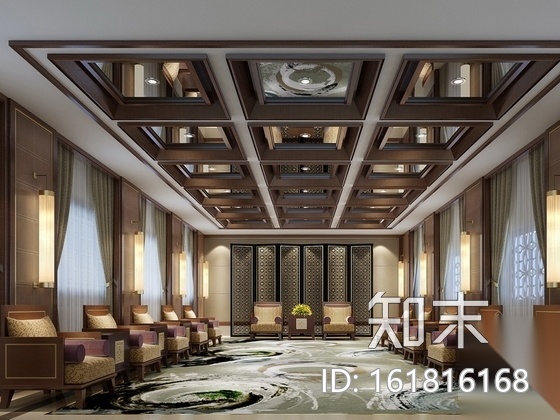 [南京]特色地域奢华中式滨江会所改造室内设计施工图（...cad施工图下载【ID:161816168】