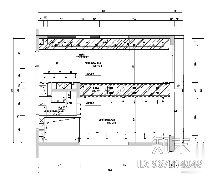 [广东]现代风格办公空间设计施工图（附效果图）cad施工图下载【ID:967314048】