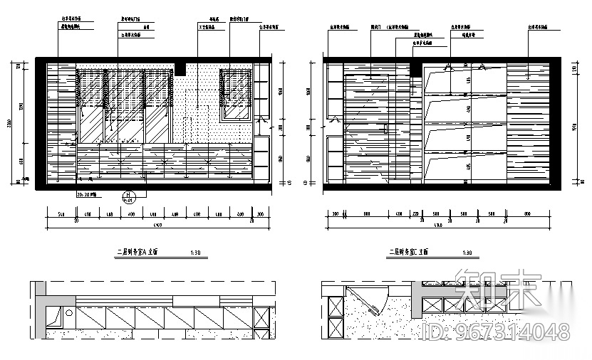 [广东]现代风格办公空间设计施工图（附效果图）cad施工图下载【ID:967314048】