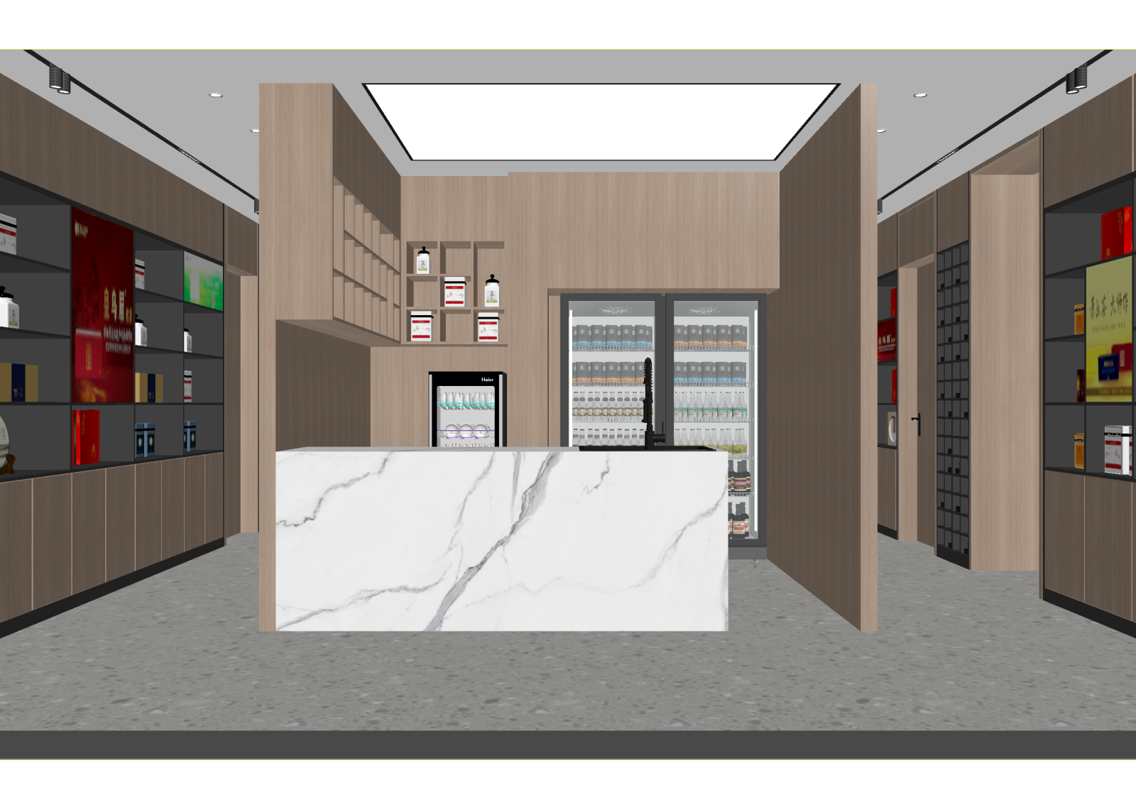 现代茶叶店3D模型下载【ID:1214000902】