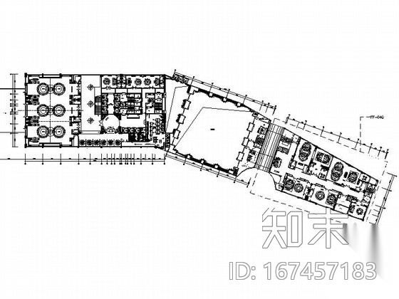 [重庆]某酒店海鲜城客房区施工图cad施工图下载【ID:167457183】