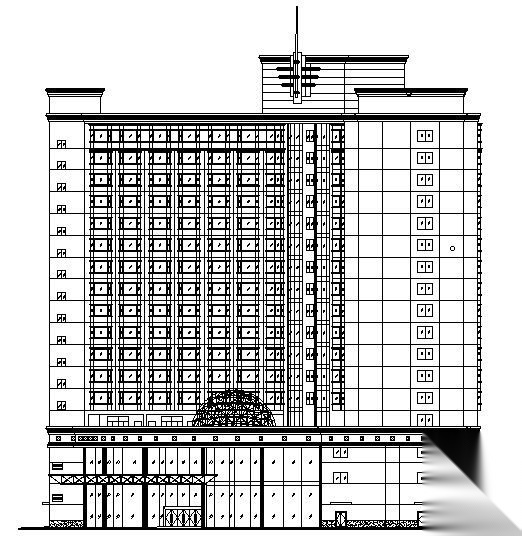 某十七层酒店建筑方案图cad施工图下载【ID:151515196】