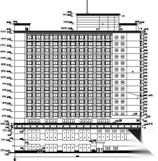 某十七层酒店建筑方案图cad施工图下载【ID:151515196】