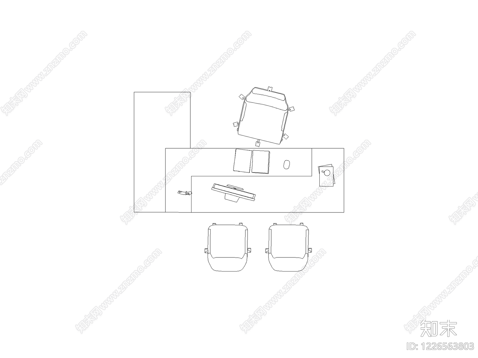 桌椅cad施工图下载【ID:1226563803】