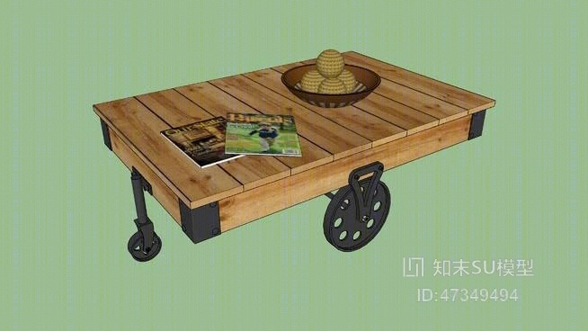 电压车咖啡桌SU模型下载【ID:417817246】