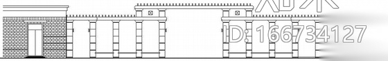 某广场游廊建筑扩初图cad施工图下载【ID:166734127】