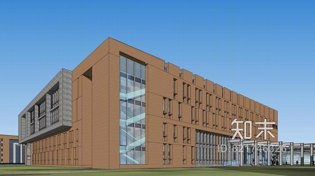 现代大学建筑SU模型下载【ID:821746326】