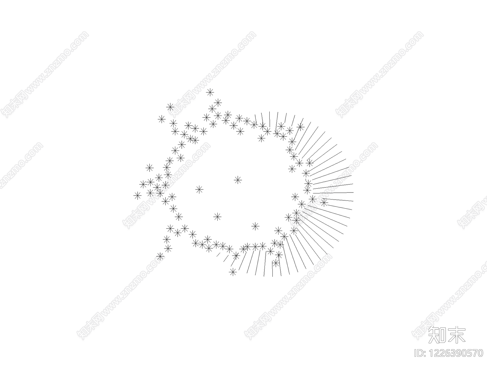 乔木种植CAD图纸