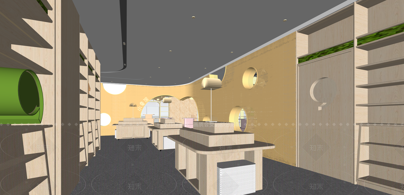 现代书店SU模型下载【ID:1216073773】