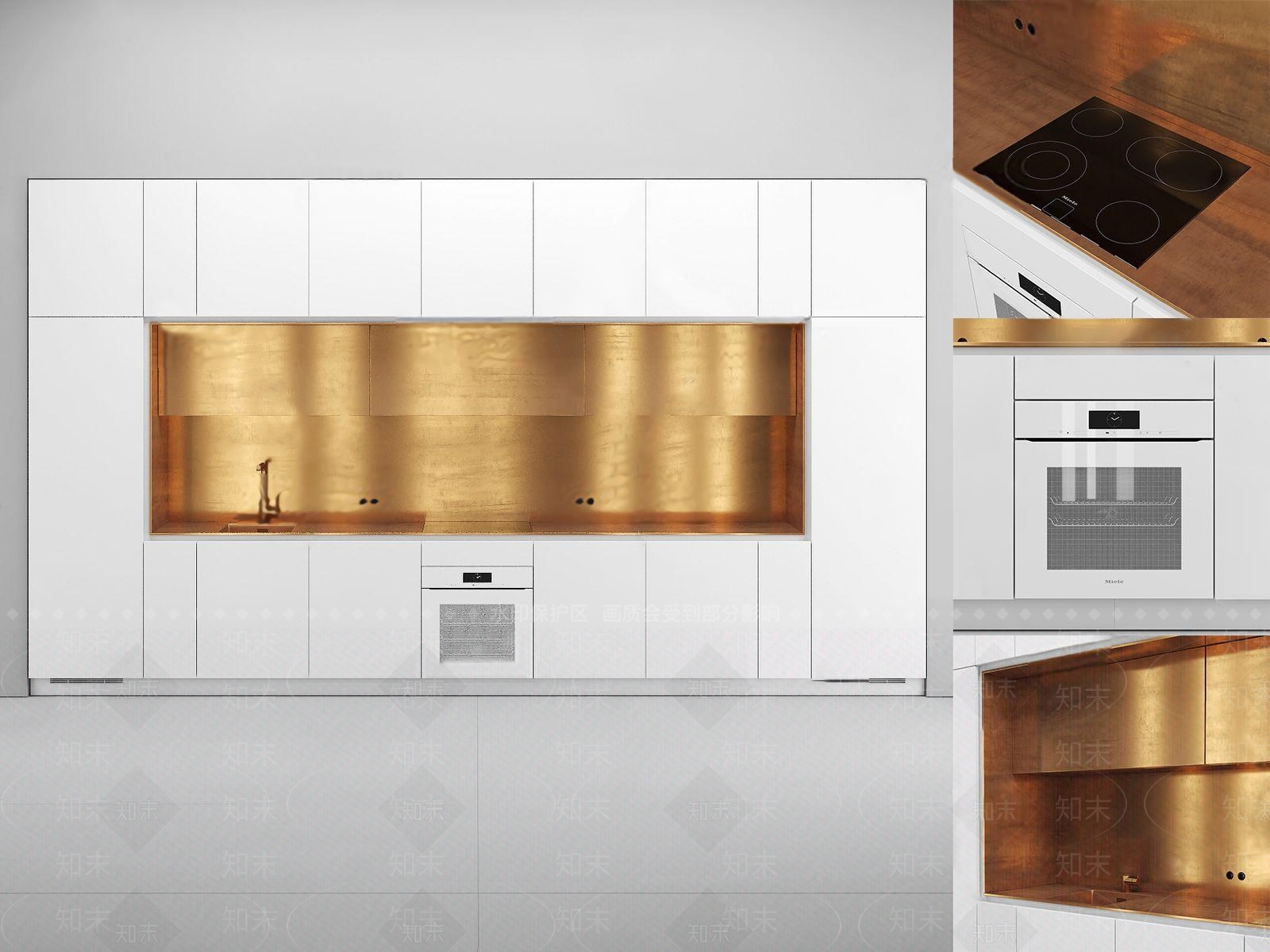 现代金属烤漆橱柜3D模型下载【ID:1111098660】