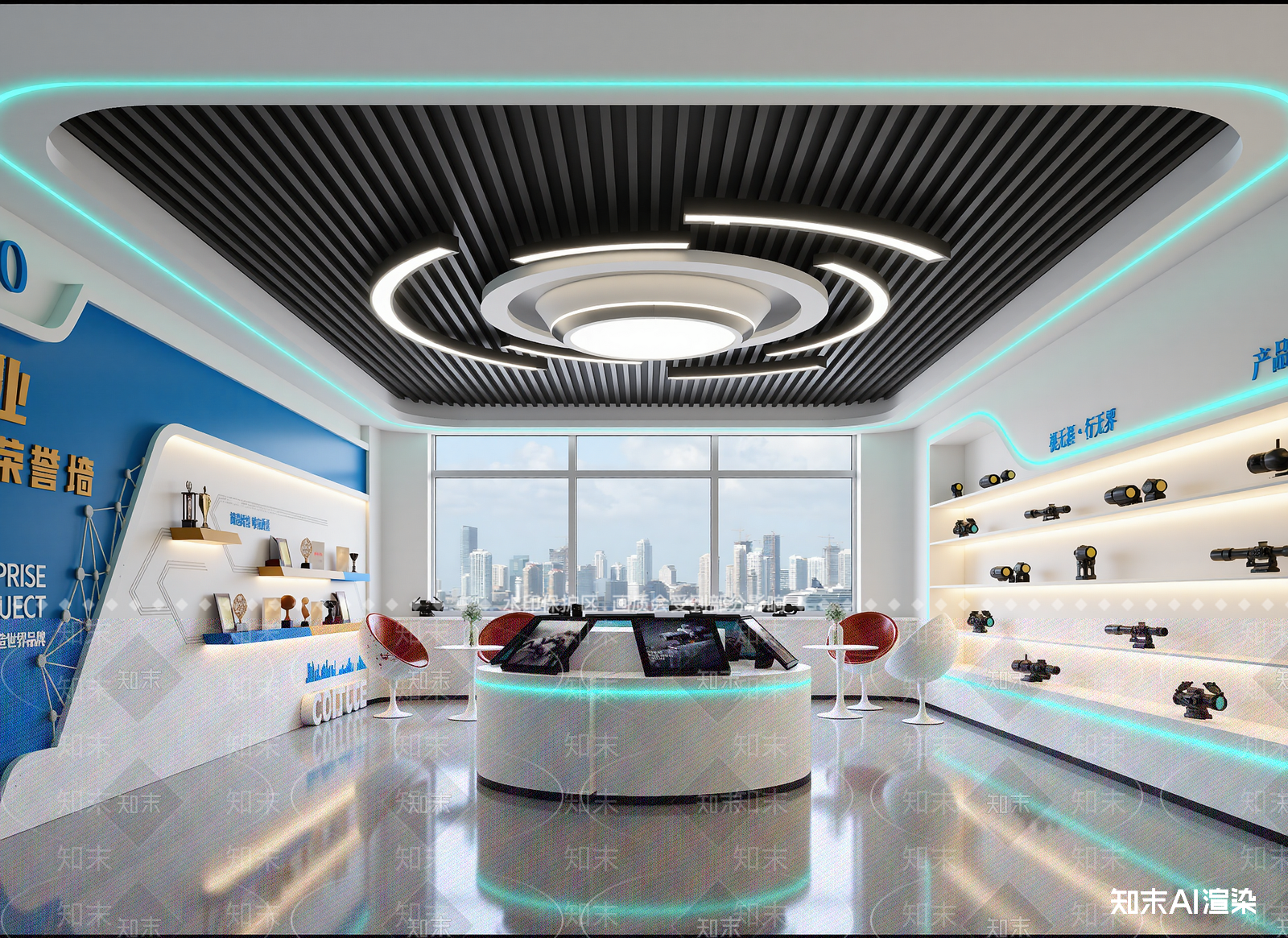 现代科技展厅3D模型下载【ID:1215105896】