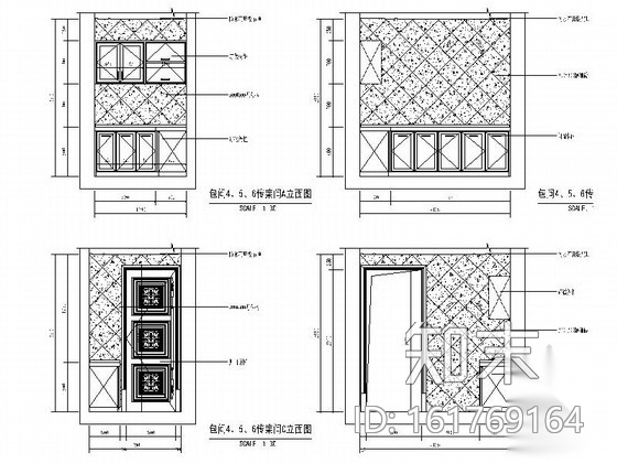 [上海]新中式私家菜餐馆室内装修设计图（含效果）cad施工图下载【ID:161769164】