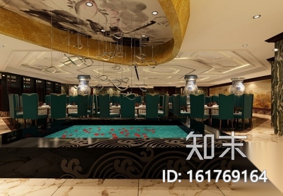 [上海]新中式私家菜餐馆室内装修设计图（含效果）cad施工图下载【ID:161769164】