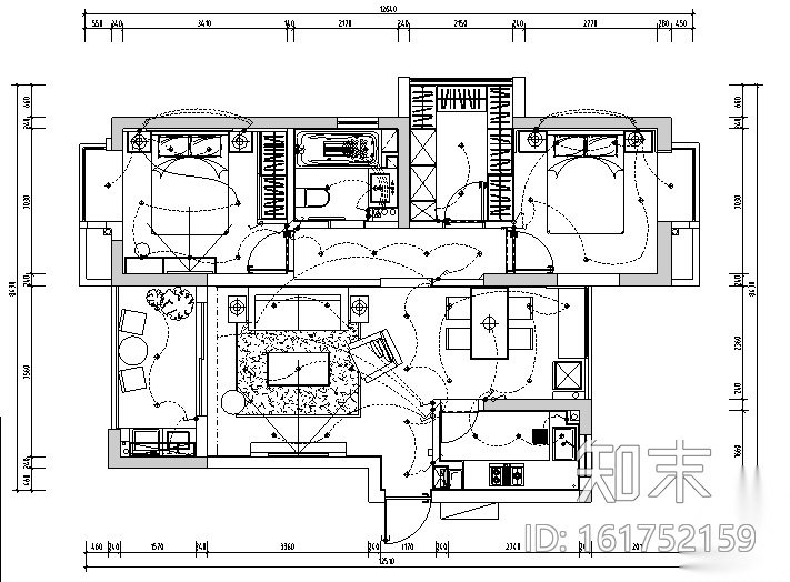 [浙江]白马山庄住宅设计施工图（附效果图）施工图下载【ID:161752159】