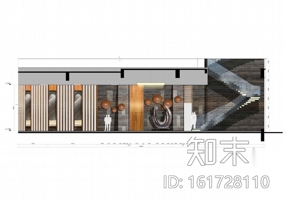 [陕西]庄重大气现代风格售楼处室内装修施工图（含方案效...cad施工图下载【ID:161728110】