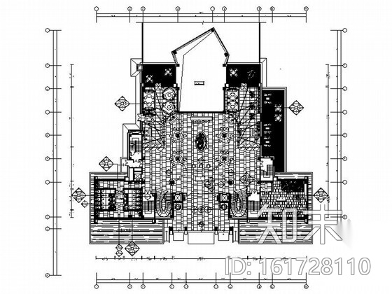 [陕西]庄重大气现代风格售楼处室内装修施工图（含方案效...cad施工图下载【ID:161728110】