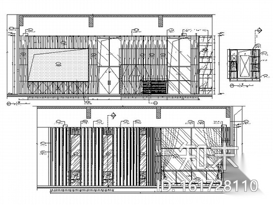 [陕西]庄重大气现代风格售楼处室内装修施工图（含方案效...cad施工图下载【ID:161728110】