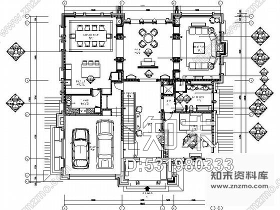 施工图北京精品自然花园区现代典雅两层别墅室内装修施工图含效果cad施工图下载【ID:531980333】