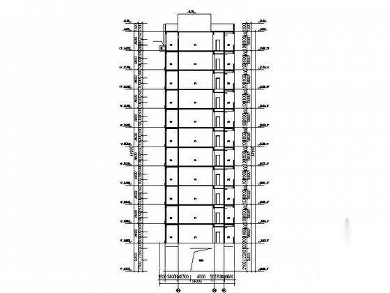 某工厂十二层宿舍楼建筑扩初图cad施工图下载【ID:168324199】