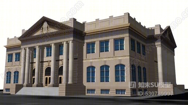 法院的房子（1912SU模型下载【ID:530789997】