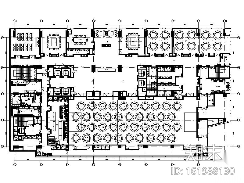 [上海]某酒店宴会厅施工图cad施工图下载【ID:161988130】