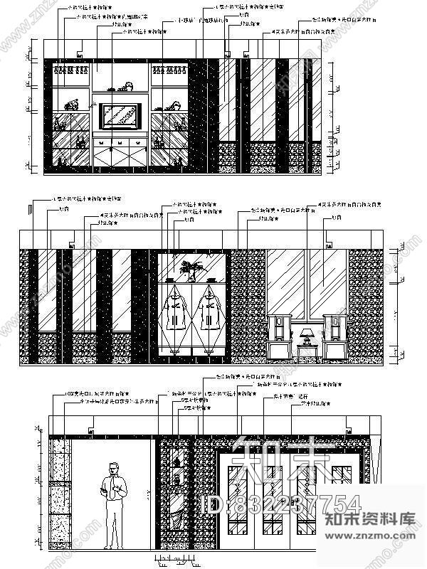 图块/节点别墅餐厅立面图cad施工图下载【ID:832237754】