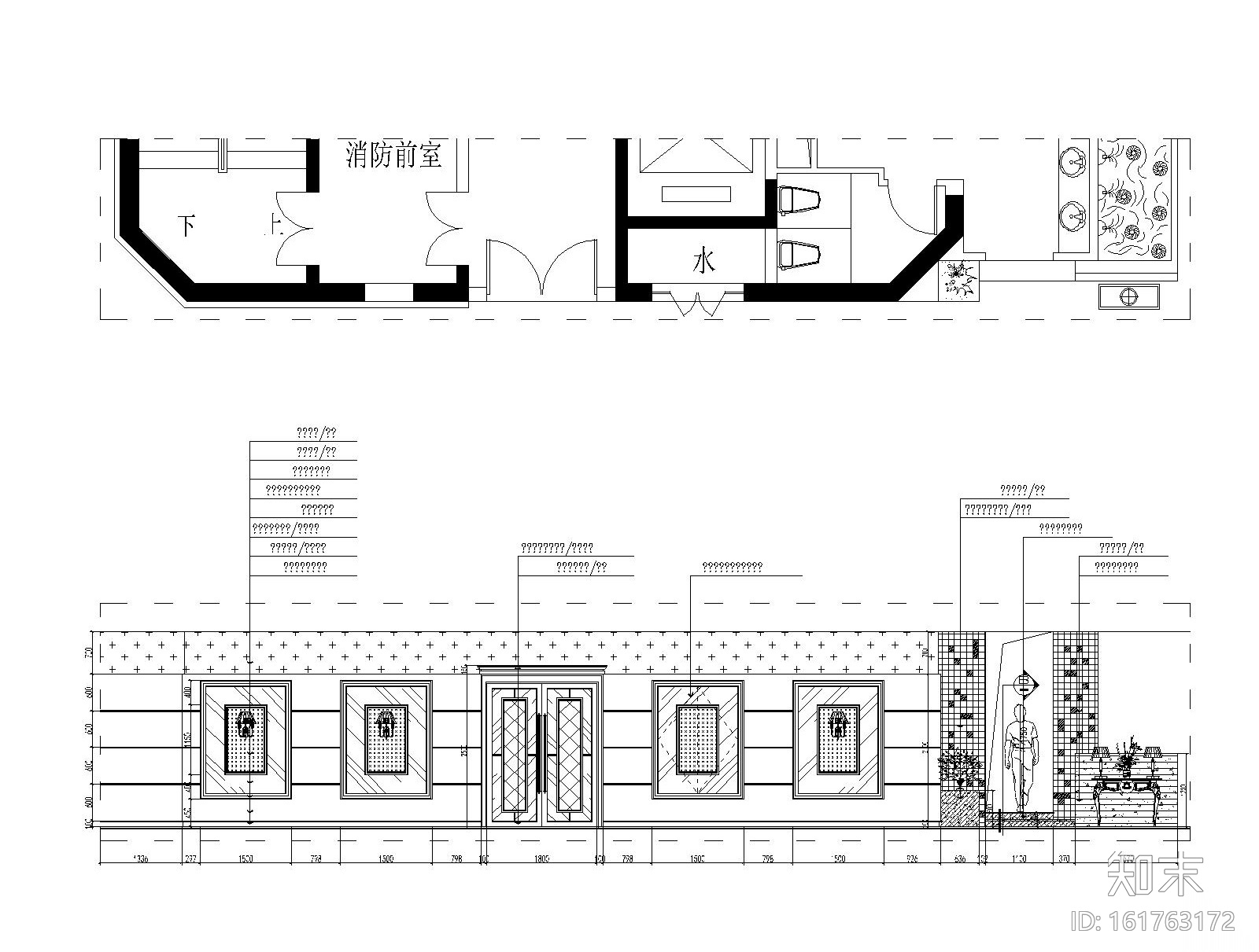 欧式古典风格咖啡厅装修全套施工图（附效果图）cad施工图下载【ID:161763172】