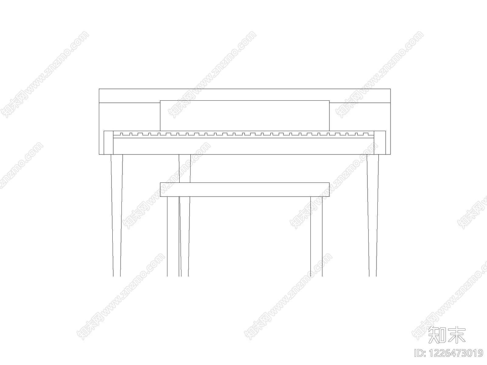 桌子cad施工图下载【ID:1226473019】