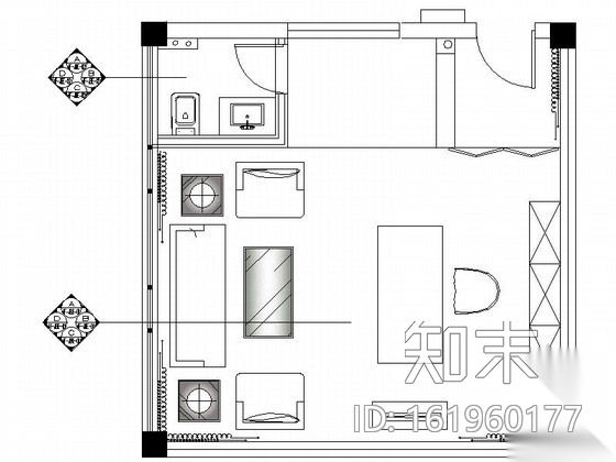 [陕西]五星级豪华酒店办公室室内装修施工图cad施工图下载【ID:161960177】