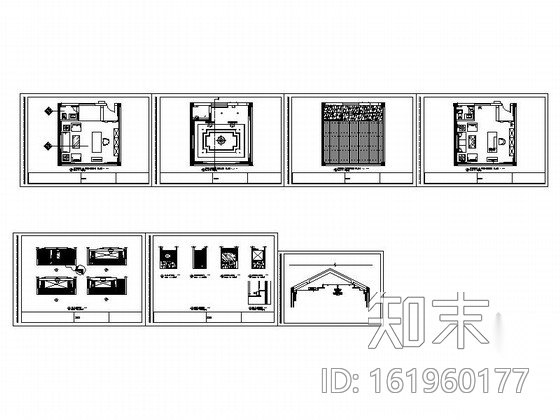 [陕西]五星级豪华酒店办公室室内装修施工图cad施工图下载【ID:161960177】