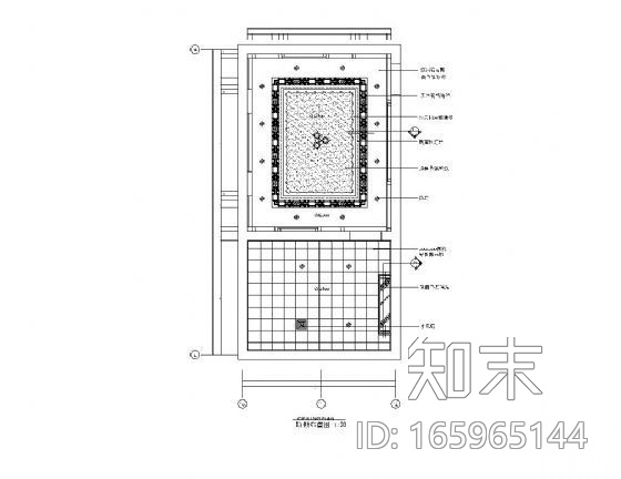 洗浴中心吊顶详图cad施工图下载【ID:165965144】