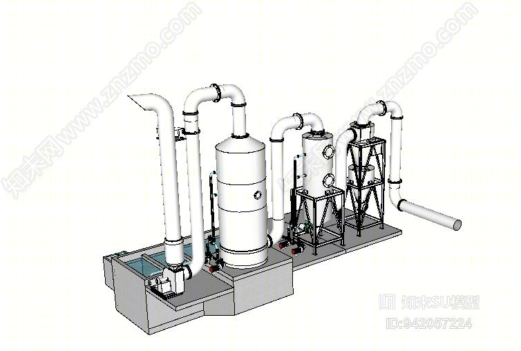 污水处理设备SU模型下载【ID:942057224】