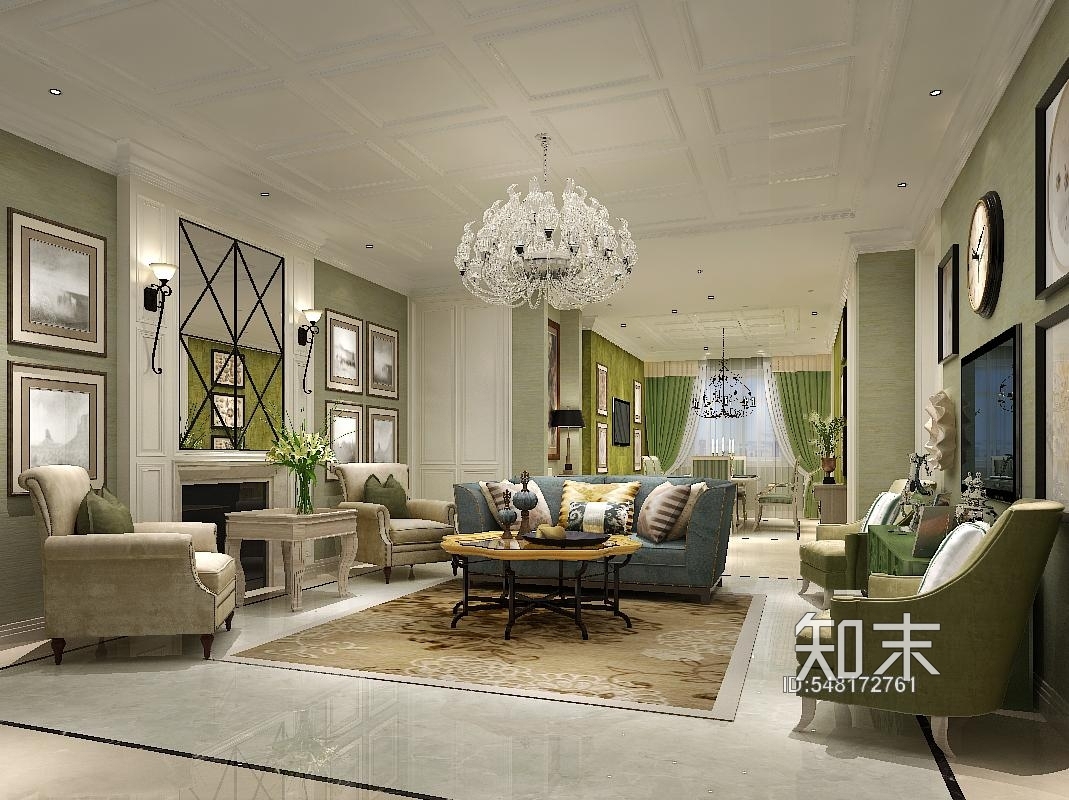 后现代样板间全套图纸施工图下载【ID:548172761】